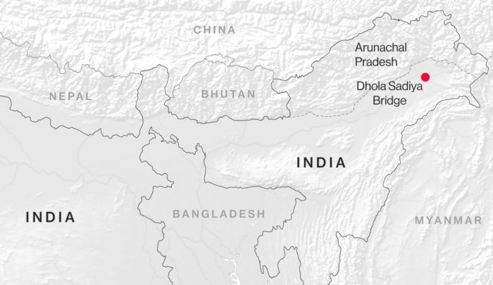 Arunachal Pradesh - a vitatott határszakasz Kép forrása: Bloomberg