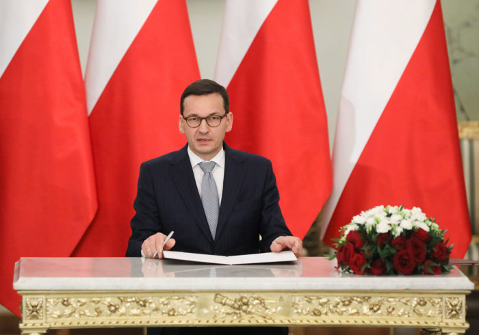 Varsó, 2017. december 11. Mateusz Morawiecki újonnan kinevezett lengyel miniszterelnök a varsói elnöki palotában 2017. december 11-én. (MTI/EPA/Pawel Supernak)