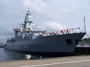 A Német Haditengerészet Hessen (F221) légvédelmi fregattja
