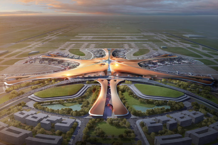 Az új repülőtér látványterve. Illusztráció: Bloomberg