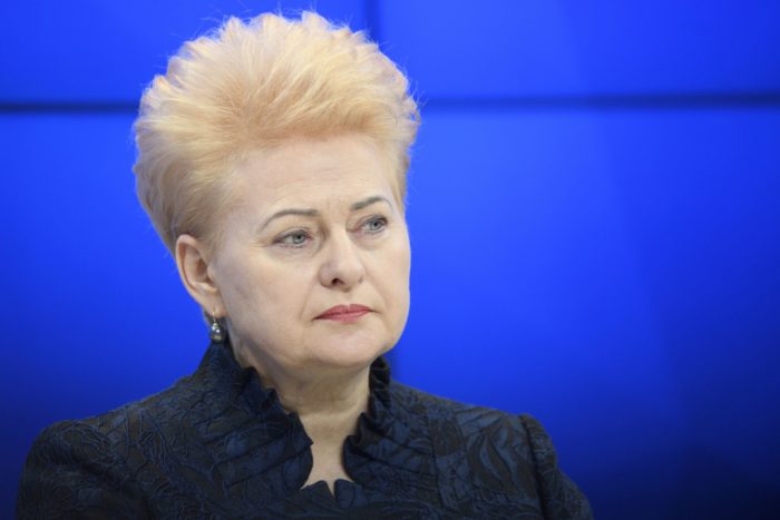 Dalia Grybauskaite, litván elnökasszony a Davos-i Világgazdasági Fórumon 2018. január 26-án. EPA/GIAN EHRENZELLER