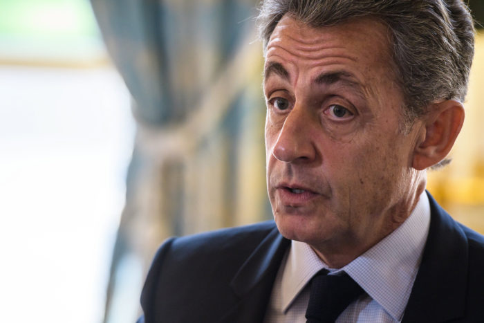 epa06615321 (FILE) - Former french President Nicolas Sarkozy during the oath-taking ceremony of new member Dominique Lottin at the Elysee Palace in Paris, France, 06 November 2017, (reissued 20 March 2018). Media reports on 20 March 2018 state that former French president is being questioned in connection to alleged Libyan financing for his 2007 election campaign. EPA/CHRISTOPHE PETIT TESSON / POOL MAXPPP OUT
