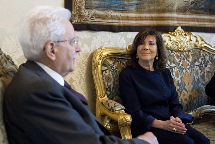 epa06676589 A handout photo made available by the Quirinal Palace Press Office shows Italian President Sergio Mattarella (L) meeting with newly elected Senate Speaker Maria Elisabetta Alberti Casellati at the Quirinal Palace in Rome, Italy, 18 April 2018. Mattarella announced the assignment of an exploratory mandate to Casellati in order to seek ways to end Italy's post-election political deadlock. Italy does not look close to having a new government a month and a half after its inconclusive election on 04 March. EPA/PAOLO GIANDOTTI/QUIRINAL PALACE PRESS OFFICE - F HANDOUT HANDOUT EDITORIAL USE ONLY/NO SALES